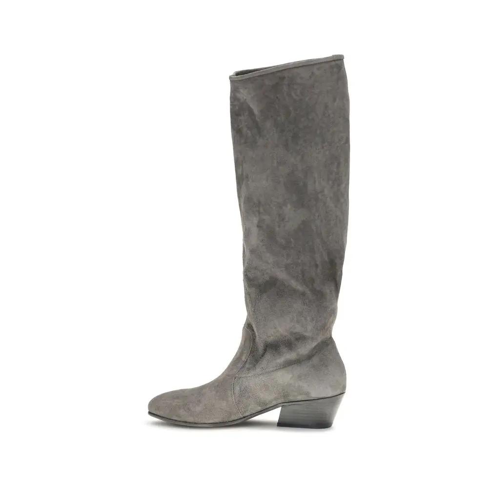 Pedro García Sample Sale | Pedro García Gray Suede Leather Ankle Boots - | Designer outlet