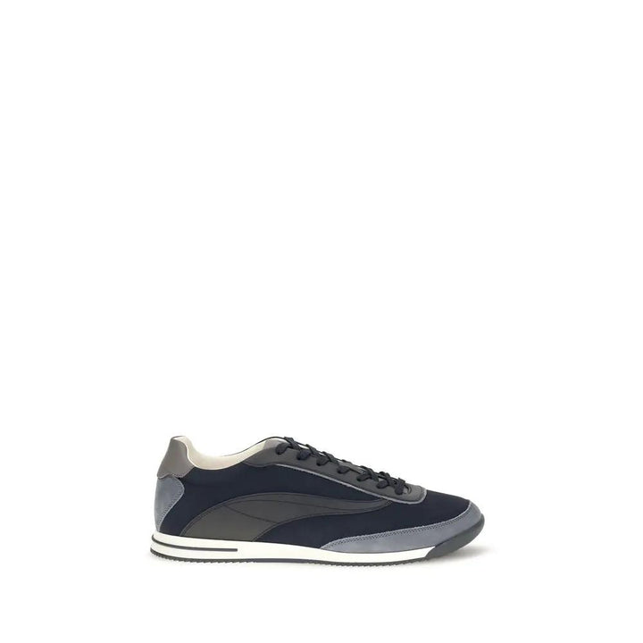 Brunello Cucinelli Sample Sale | Brunello Cucinelli Blue Suede Leather Athletic Sneakers - | Designer outlet