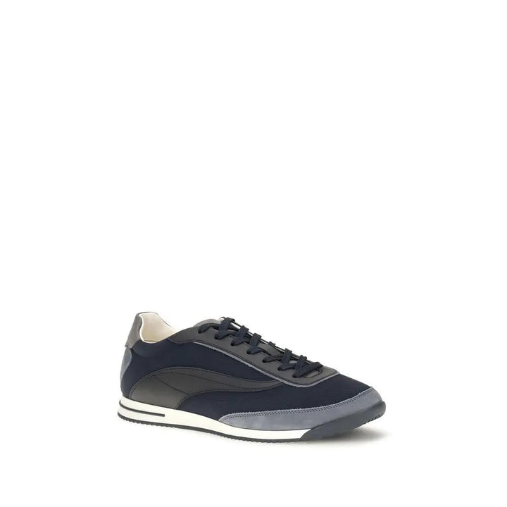 Brunello Cucinelli Sample Sale | Brunello Cucinelli Blue Suede Leather Athletic Sneakers - | Designer outlet