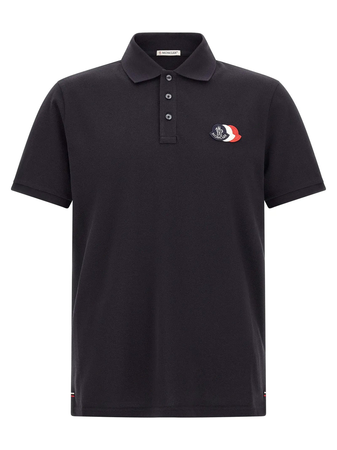 Moncler Sample Sale | Moncler Blue Cotton Polo Shirt - | Designer outlet
