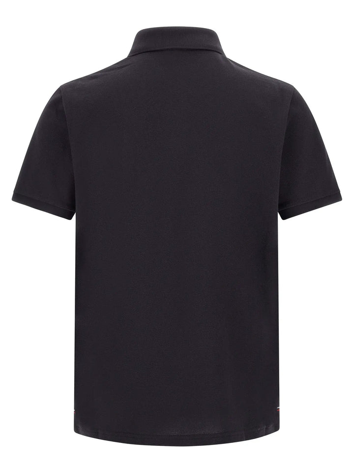 Moncler Sample Sale | Moncler Blue Cotton Polo Shirt - | Designer outlet