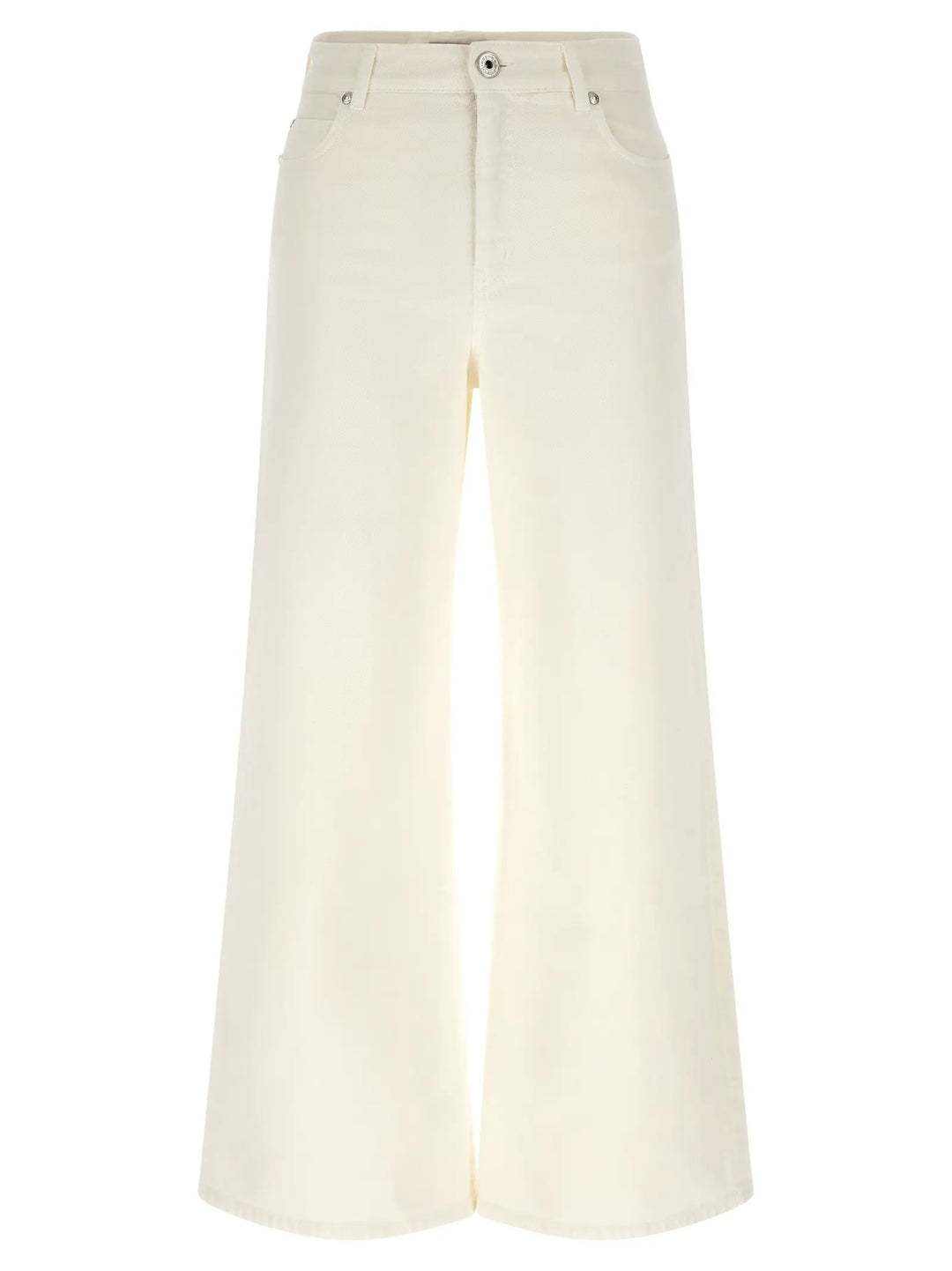 Max Mara Sample Sale | Max Mara White Cotton Casual Pants - | Designer outlet