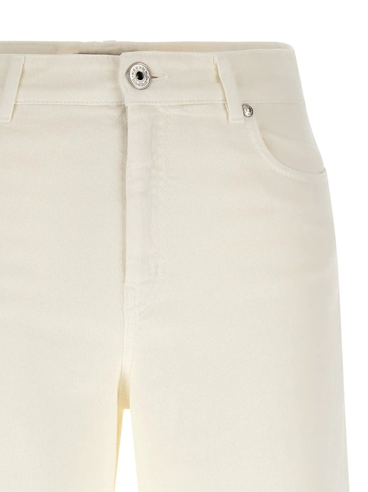 Max Mara Sample Sale | Max Mara White Cotton Casual Pants - | Designer outlet