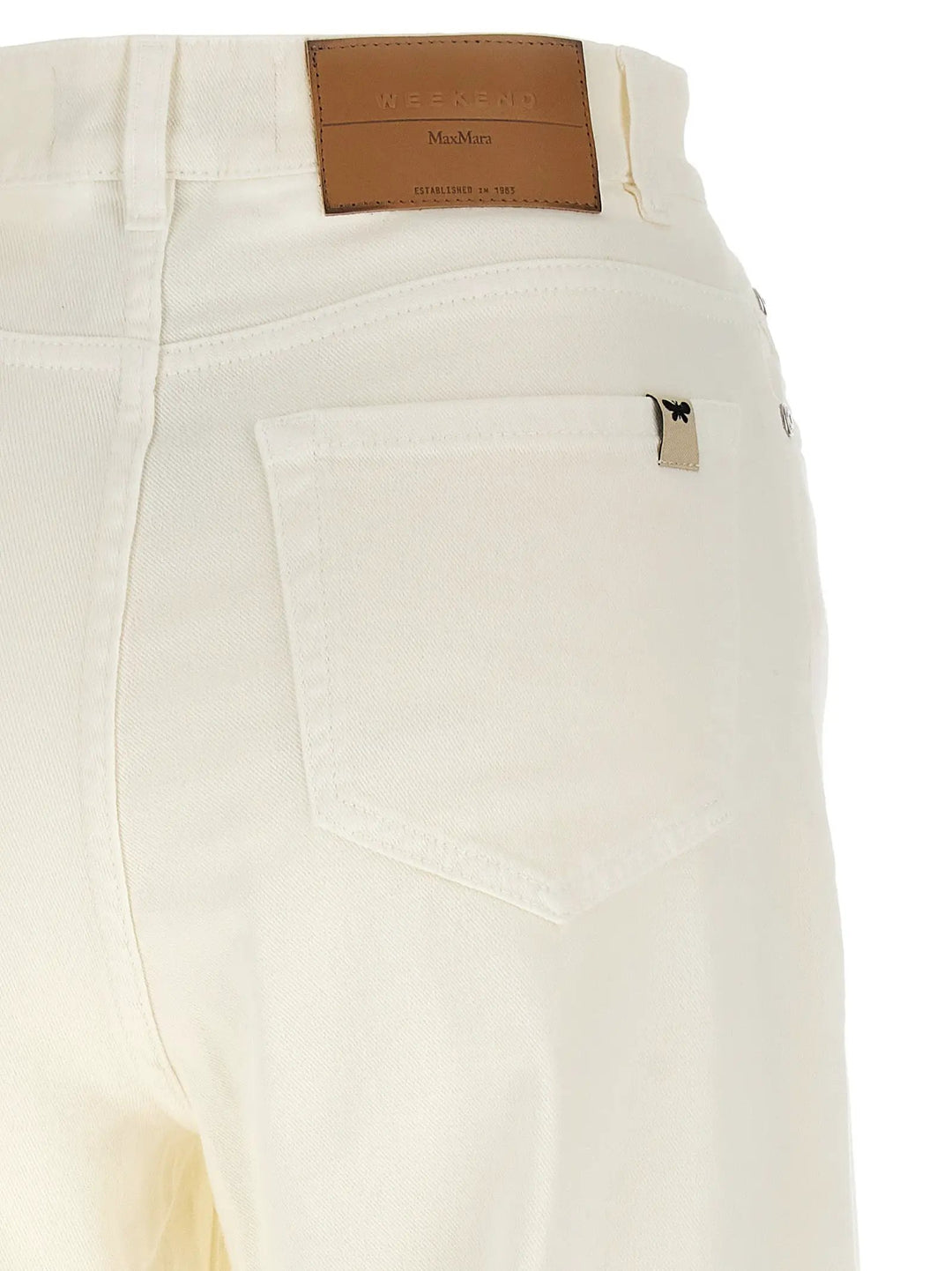 Max Mara Sample Sale | Max Mara White Cotton Casual Pants - | Designer outlet
