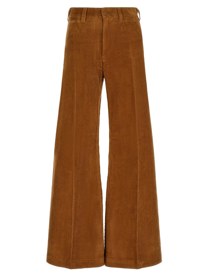 Polo Ralph Lauren Sample Sale | Polo Ralph Lauren Brown Cotton Flared Pants - | Designer outlet