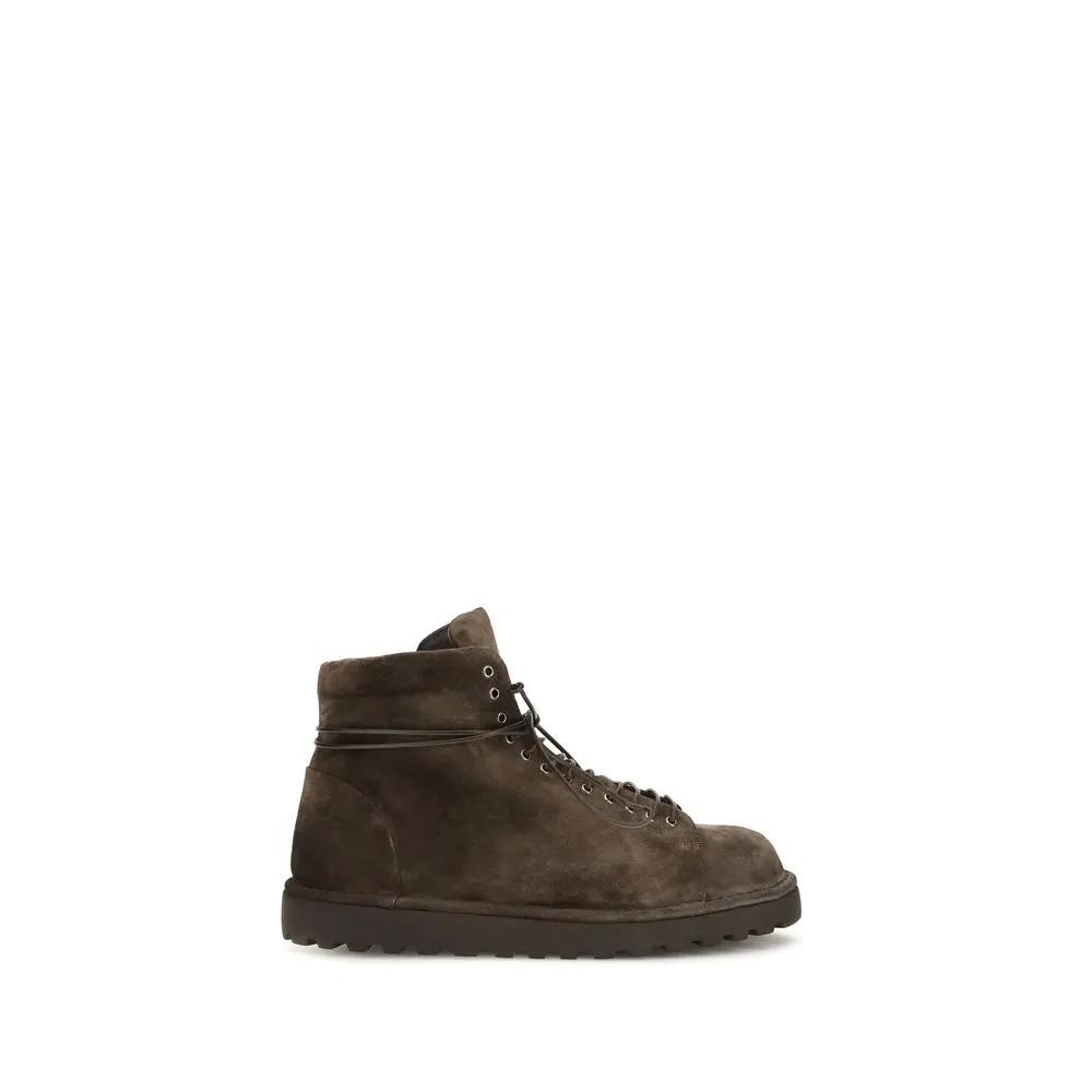 Marsell Sample Sale | Marsell Brown Suede Leather Lace-Up Boots - | Designer outlet