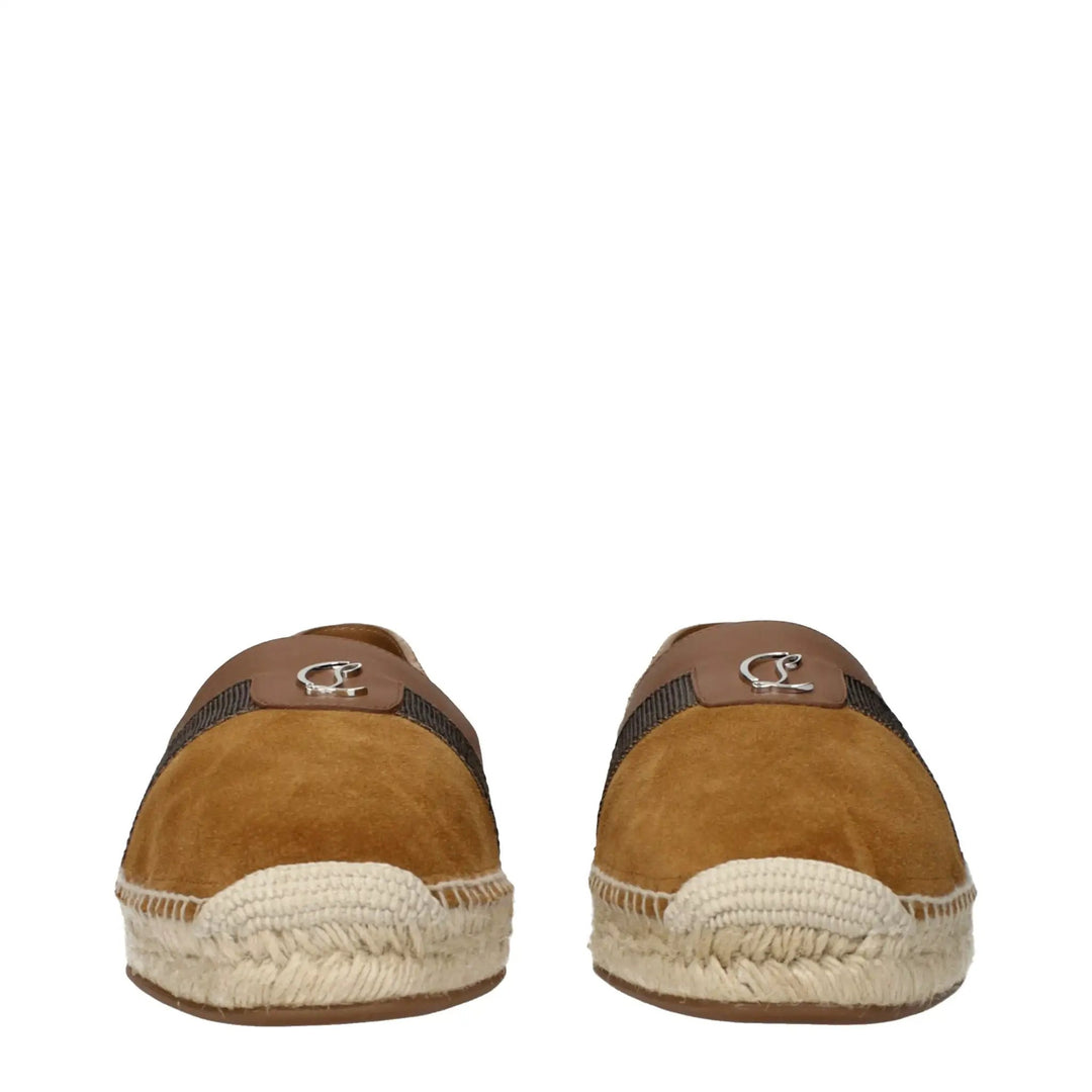 Christian Louboutin Sample Sale | Christian Louboutin Brown Leather Espadrilles - | Designer outlet