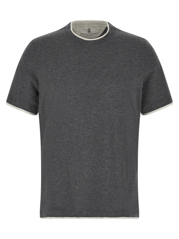 Brunello Cucinelli Sample Sale | Brunello Cucinelli Gray Cotton T-Shirt - | Designer outlet
