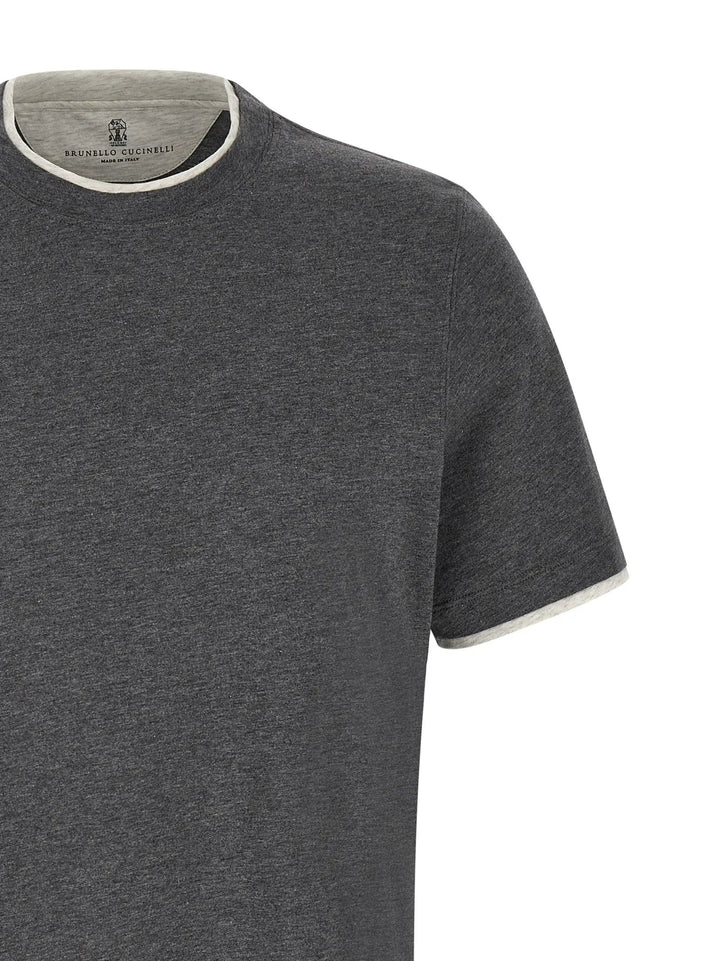 Brunello Cucinelli Sample Sale | Brunello Cucinelli Gray Cotton T-Shirt - | Designer outlet