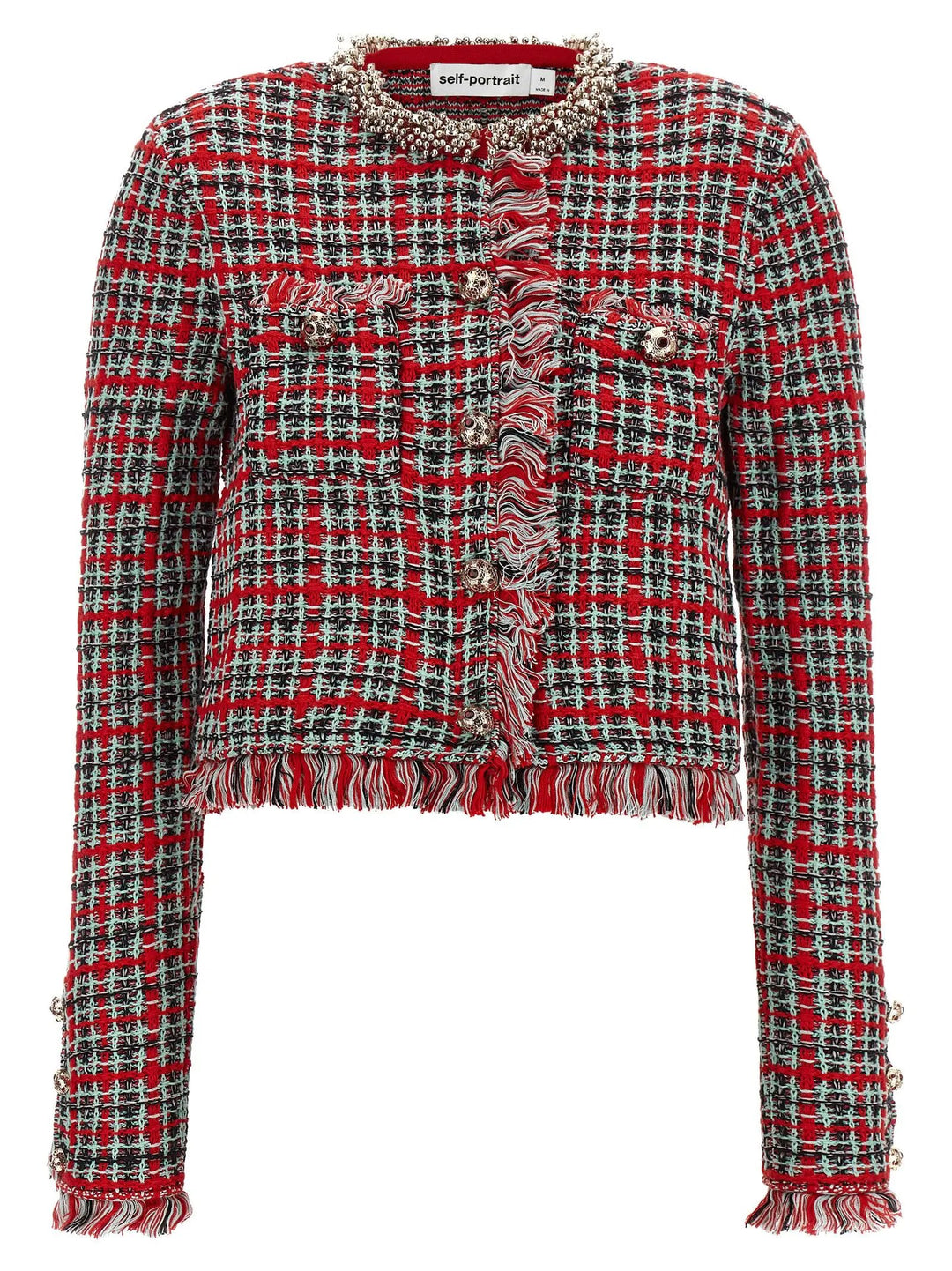 Self-Portrait Sample Sale | Self-Portrait Multicolor Cotton Full-Length Jacket - | Designer outlet