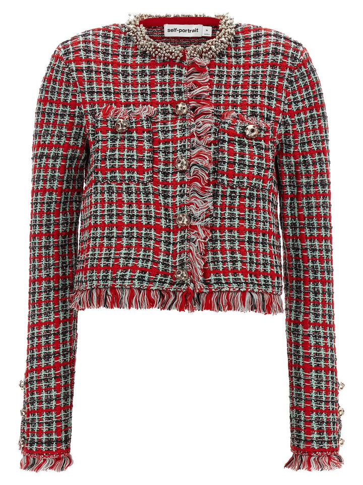 Self-Portrait Sample Sale | Self-Portrait Multicolor Cotton Full-Length Jacket - | Designer outlet