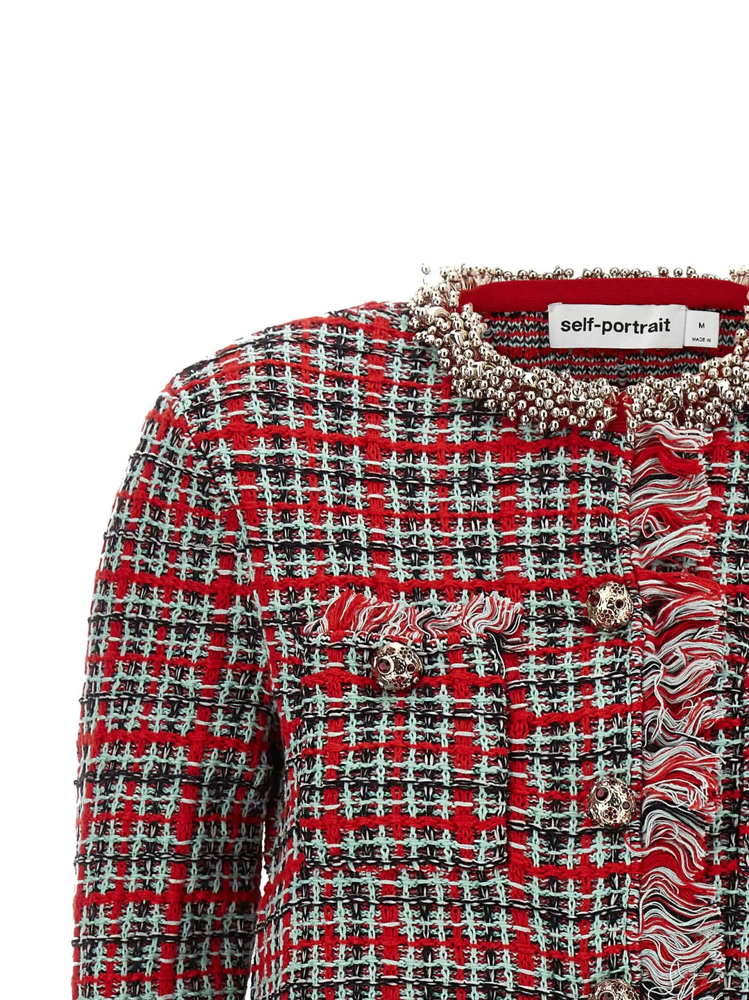Self-Portrait Sample Sale | Self-Portrait Multicolor Cotton Full-Length Jacket - | Designer outlet