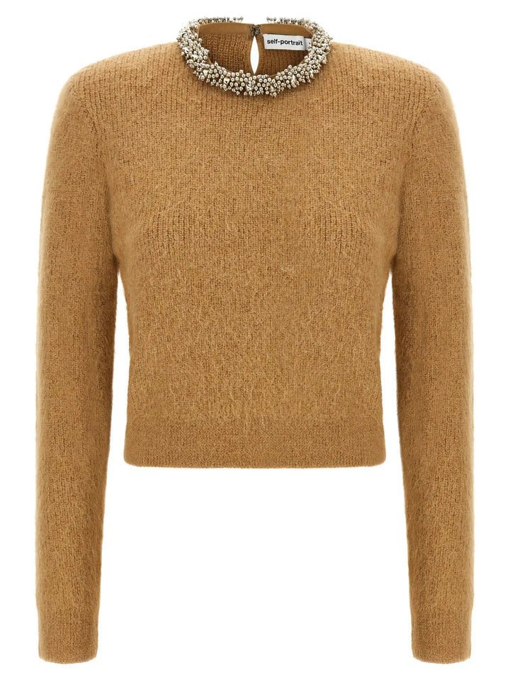 Self-Portrait Sample Sale | Self-Portrait Brown Polyester Cardigan - | Designer outlet