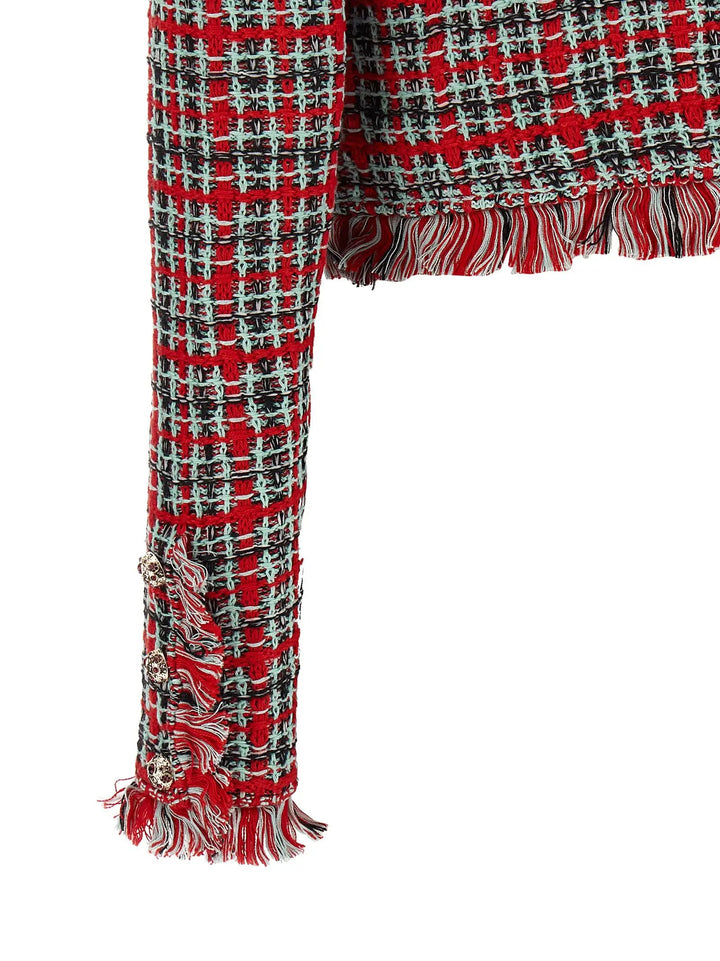 Self-Portrait Sample Sale | Self-Portrait Multicolor Cotton Full-Length Jacket - | Designer outlet