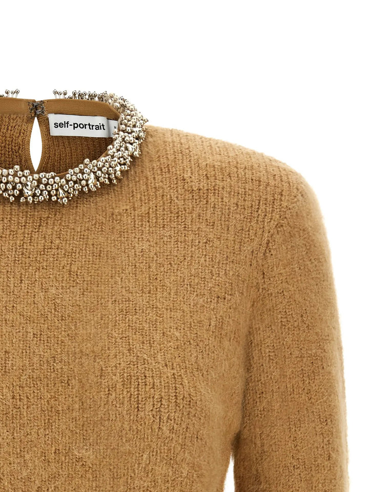 Self-Portrait Sample Sale | Self-Portrait Brown Polyester Cardigan - | Designer outlet