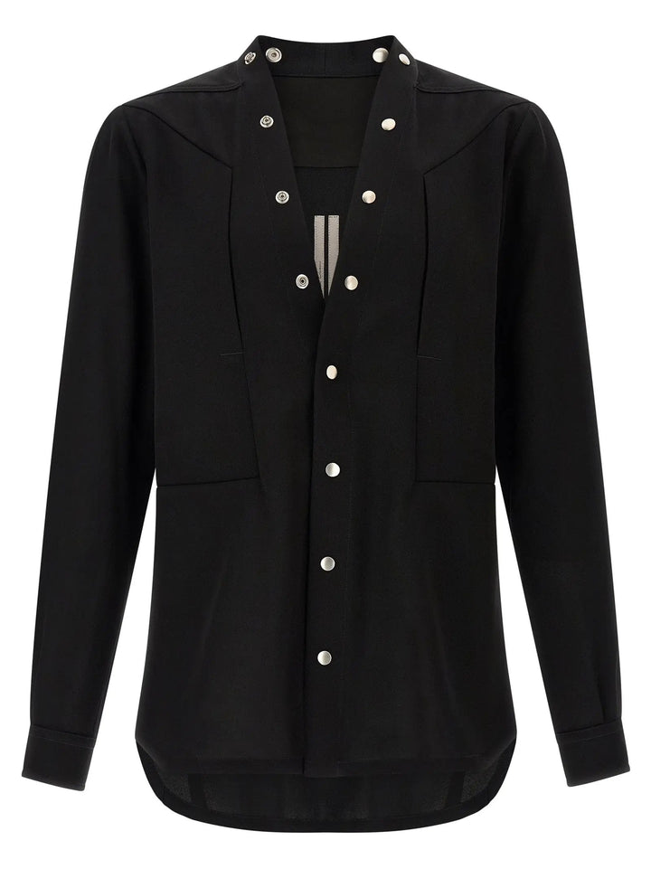 Rick Owens Sample Sale | Rick Owens Black Cotton Blouse - | Designer outlet