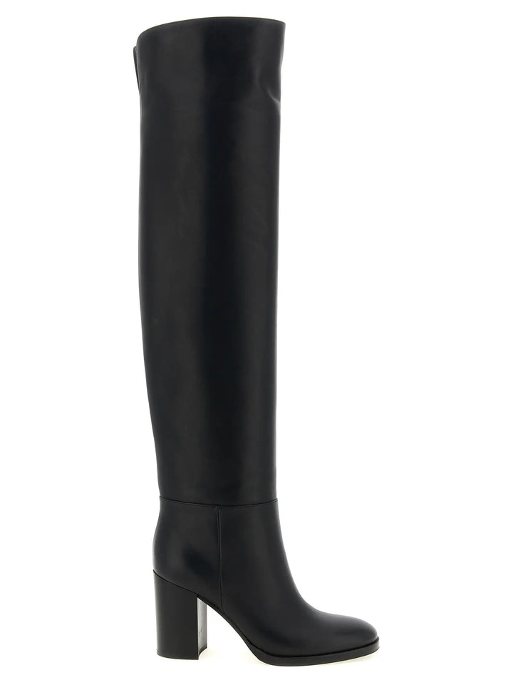 Gianvito Rossi Sample Sale | Gianvito Rossi Black Calfskin Over The Knee - | Designer outlet