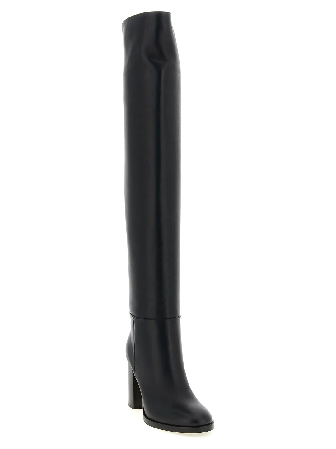 Gianvito Rossi Sample Sale | Gianvito Rossi Black Calfskin Over The Knee - | Designer outlet