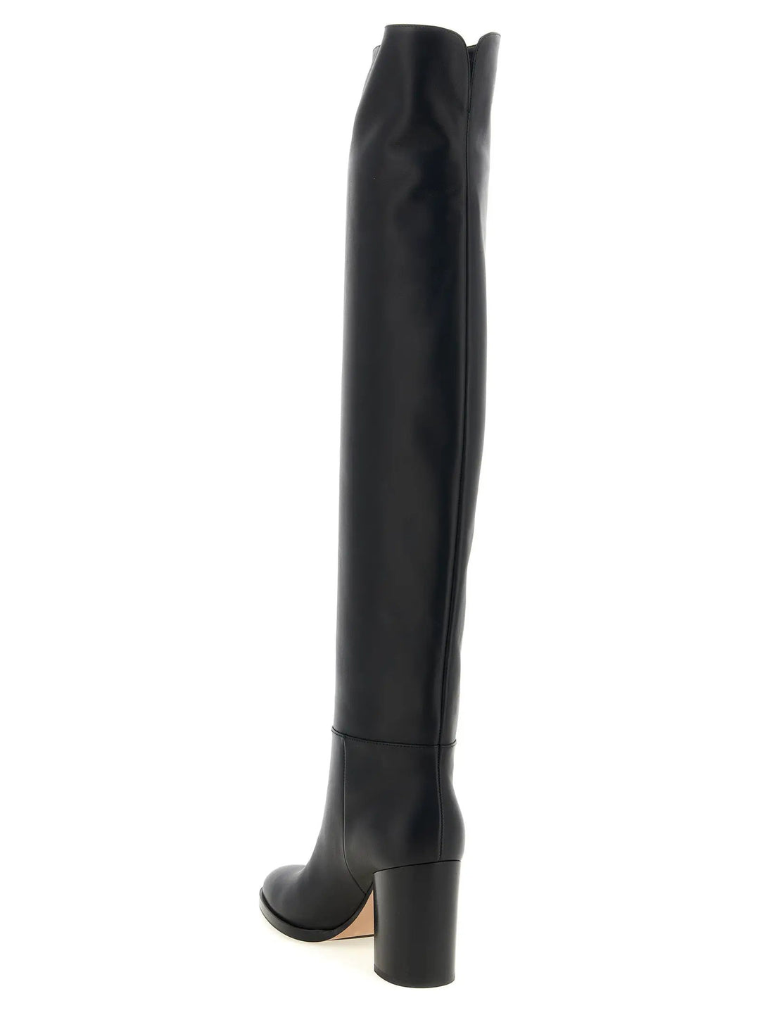 Gianvito Rossi Sample Sale | Gianvito Rossi Black Calfskin Over The Knee - | Designer outlet