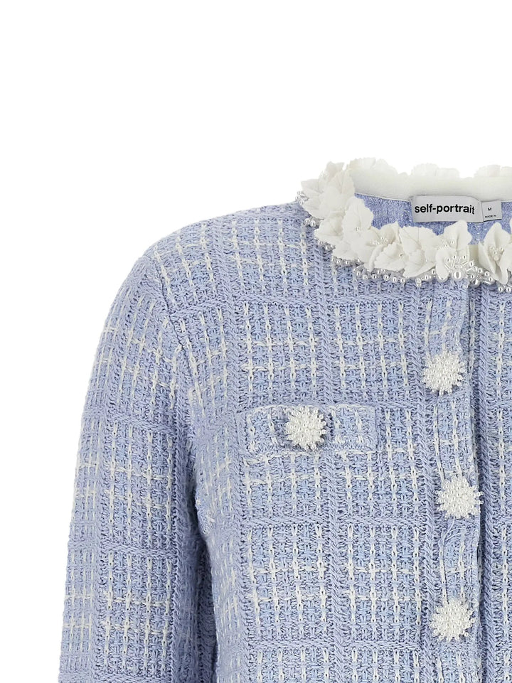 Self-Portrait Sample Sale | Self-Portrait Blue Cotton Full-Length Jacket - | Designer outlet