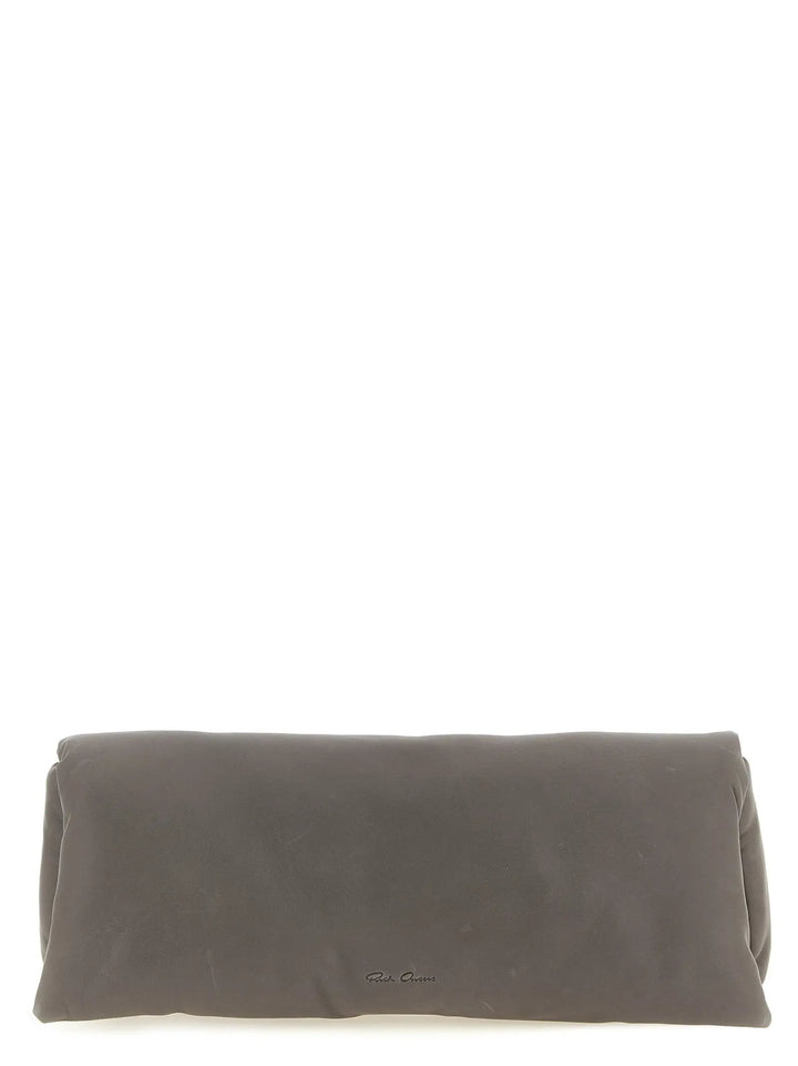 Rick Owens Sample Sale | Rick Owens Gray Calfskin Clutch Bag - | Designer outlet