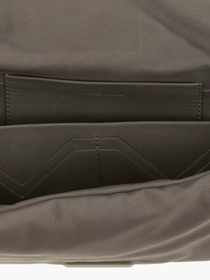 Rick Owens Sample Sale | Rick Owens Gray Calfskin Clutch Bag - | Designer outlet