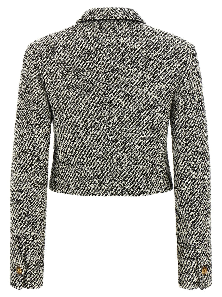 Versace Sample Sale | Versace Bicolor Virgin Wool Full-Length Jacket - | Designer outlet