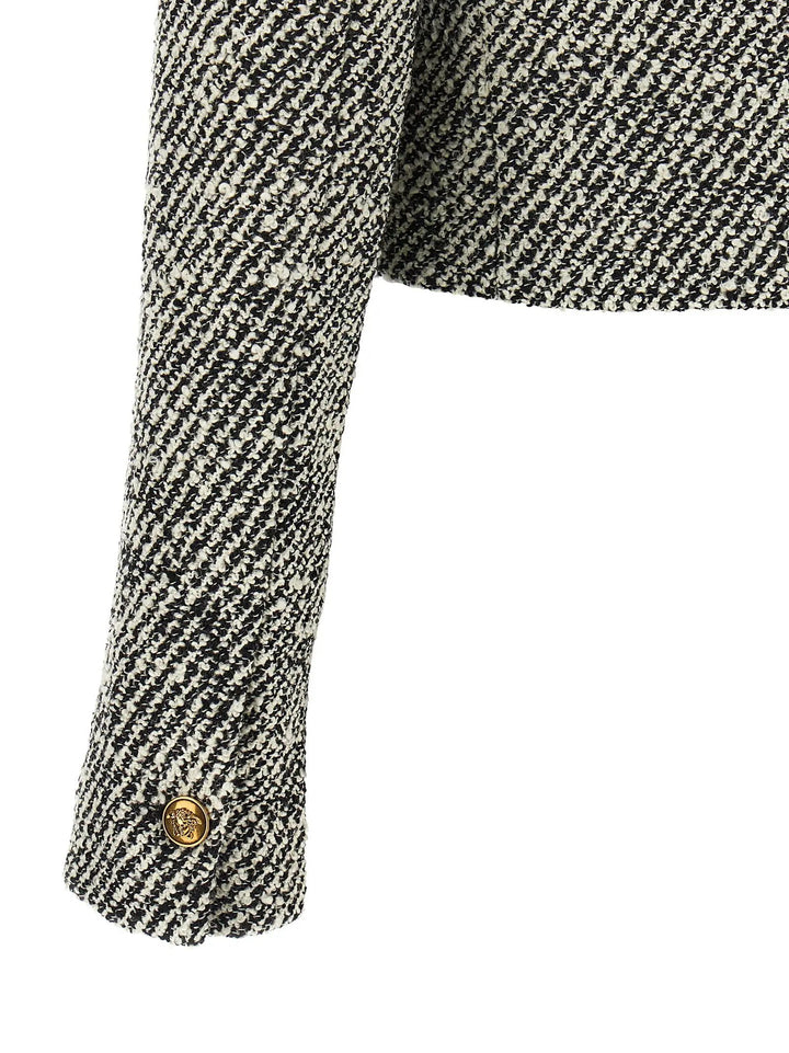 Versace Sample Sale | Versace Bicolor Virgin Wool Full-Length Jacket - | Designer outlet