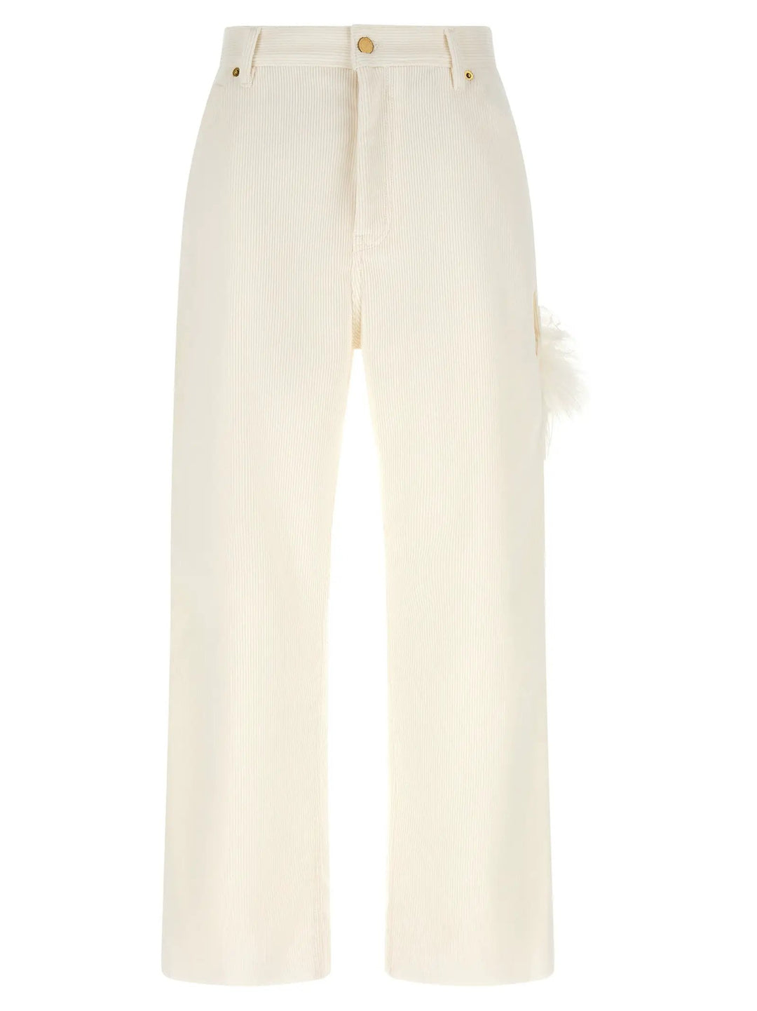 Darkpark Sample Sale | Darkpark White Cotton Casual Pants - | Designer outlet