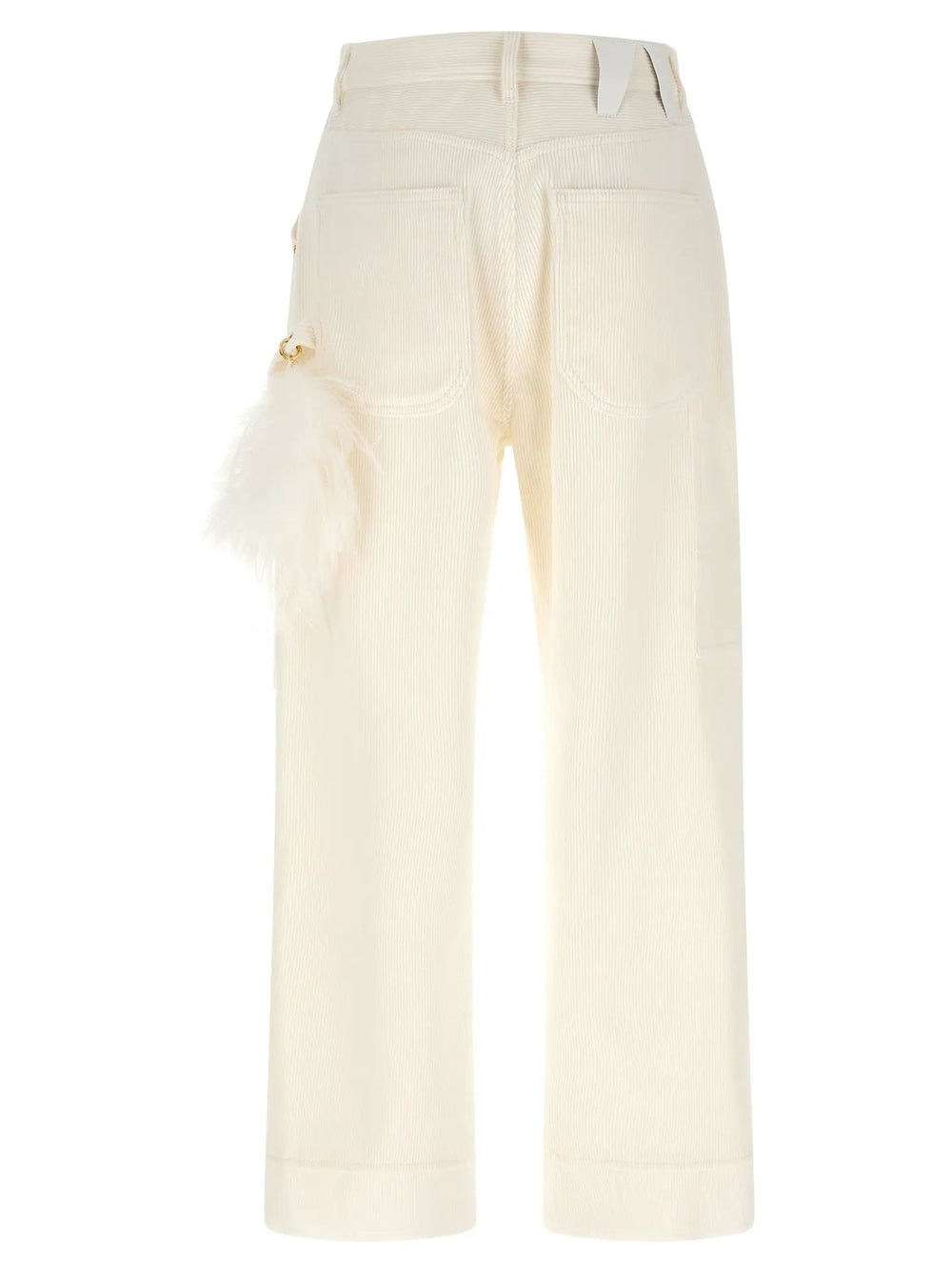 Darkpark Sample Sale | Darkpark White Cotton Casual Pants - | Designer outlet