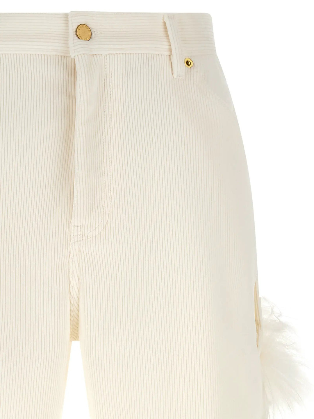 Darkpark Sample Sale | Darkpark White Cotton Casual Pants - | Designer outlet