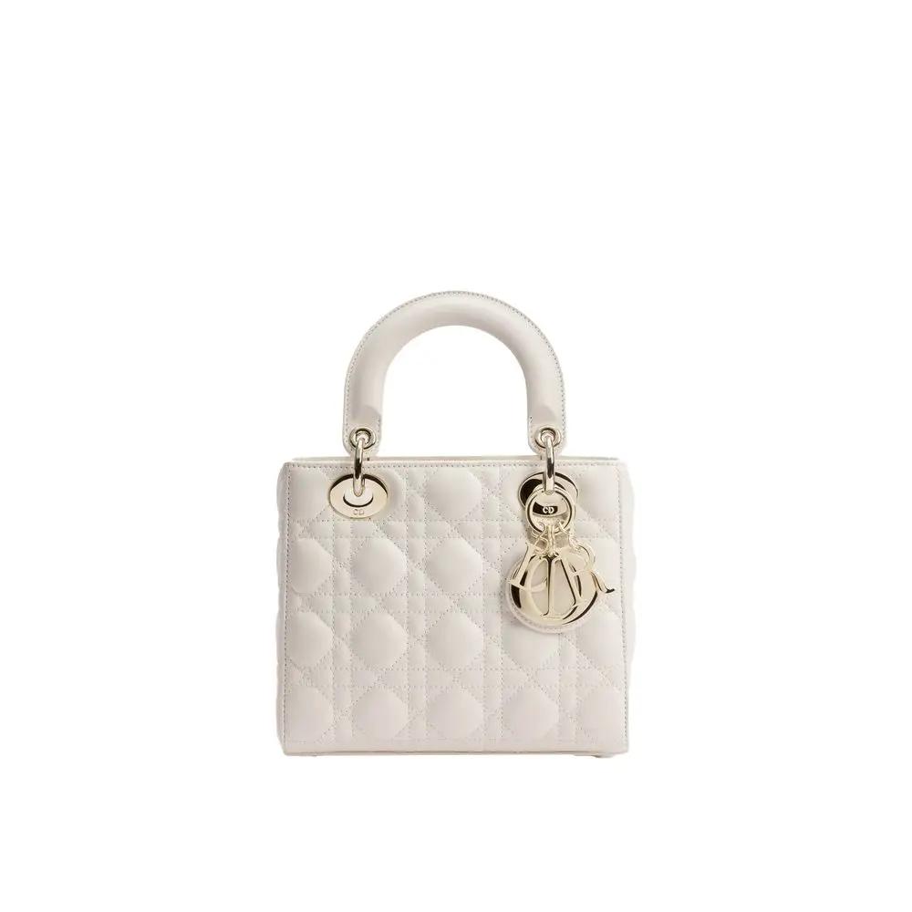 Dior Sample Sale | Dior White Lamb Leather Handbag - | Designer outlet