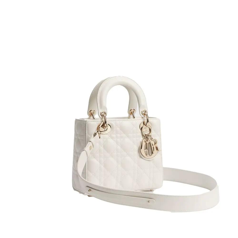 Dior Sample Sale | Dior White Lamb Leather Handbag - | Designer outlet