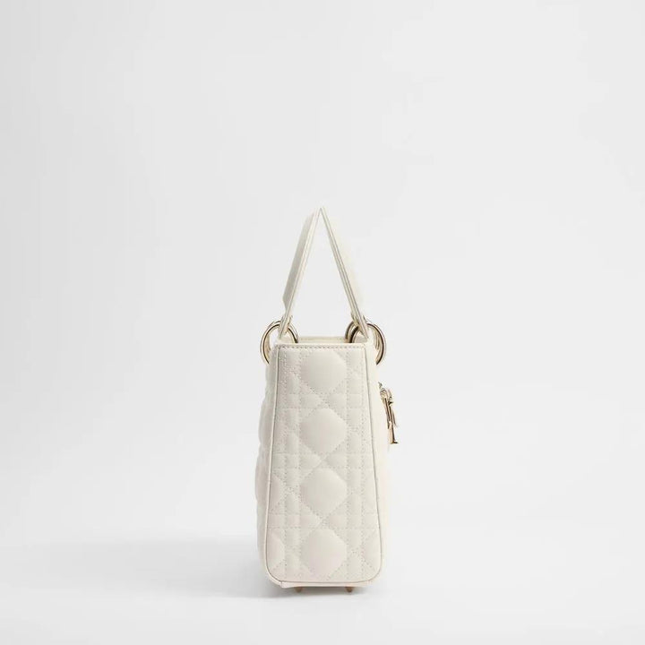 Dior Sample Sale | Dior White Lamb Leather Handbag - | Designer outlet