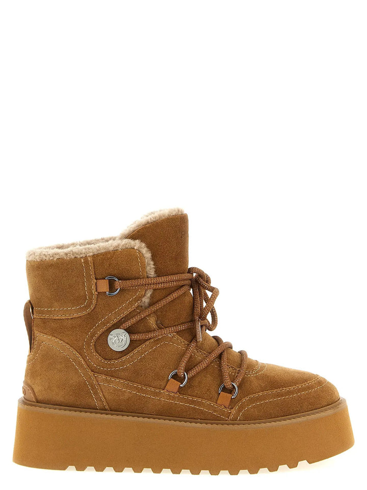 PINKO Sample Sale | PINKO Brown Cowhide Flat Boots - | Designer outlet