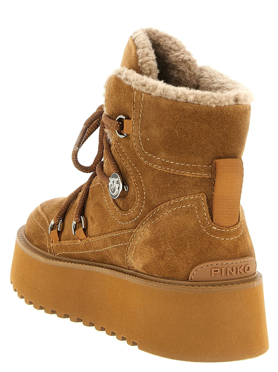 PINKO Sample Sale | PINKO Brown Cowhide Flat Boots - | Designer outlet