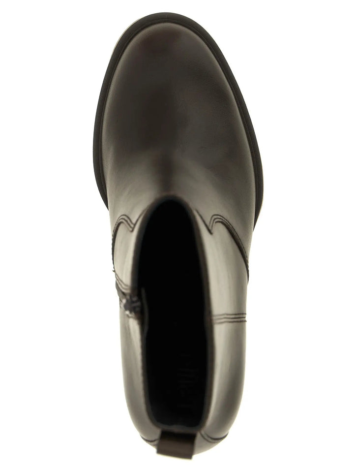 PINKO Sample Sale | PINKO Brown Cowhide Ankle Boots - | Designer outlet