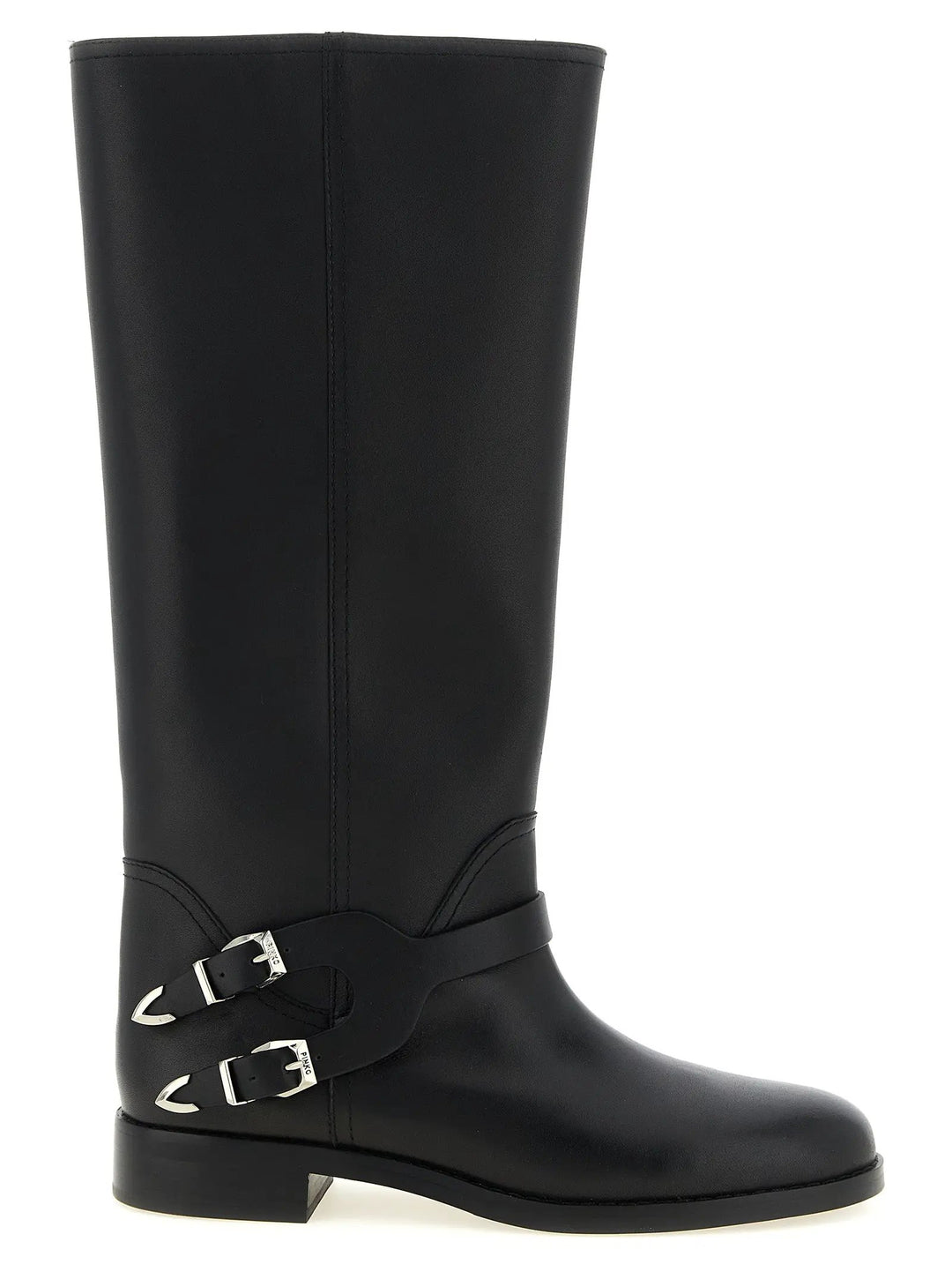 PINKO Sample Sale | PINKO Black Cowhide Over The Knee - | Designer outlet
