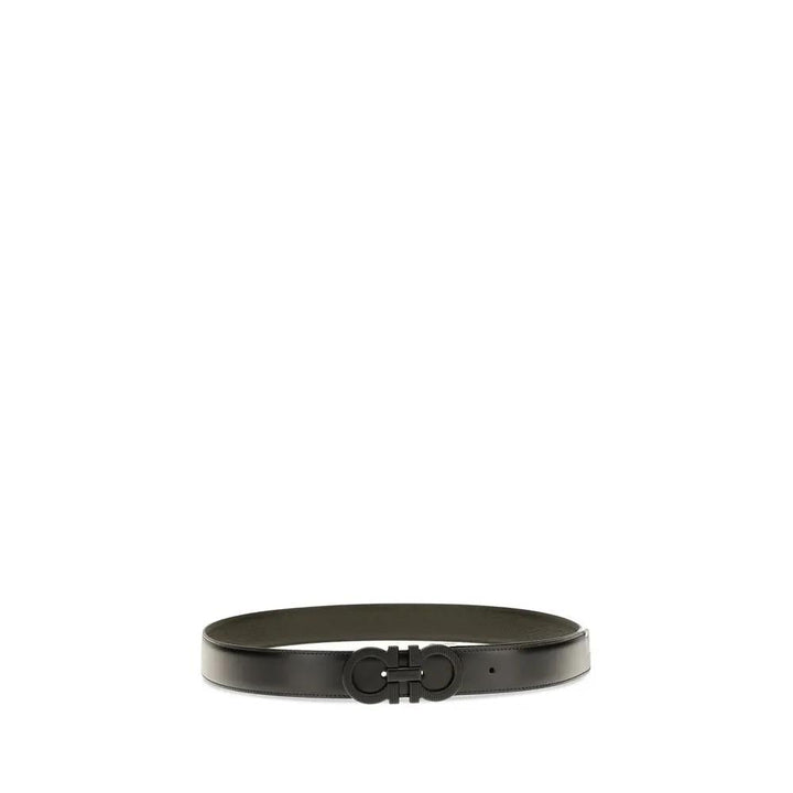 Ferragamo Sample Sale | Ferragamo Black Calf Leather Bos Taurus Regular Belt - | Designer outlet