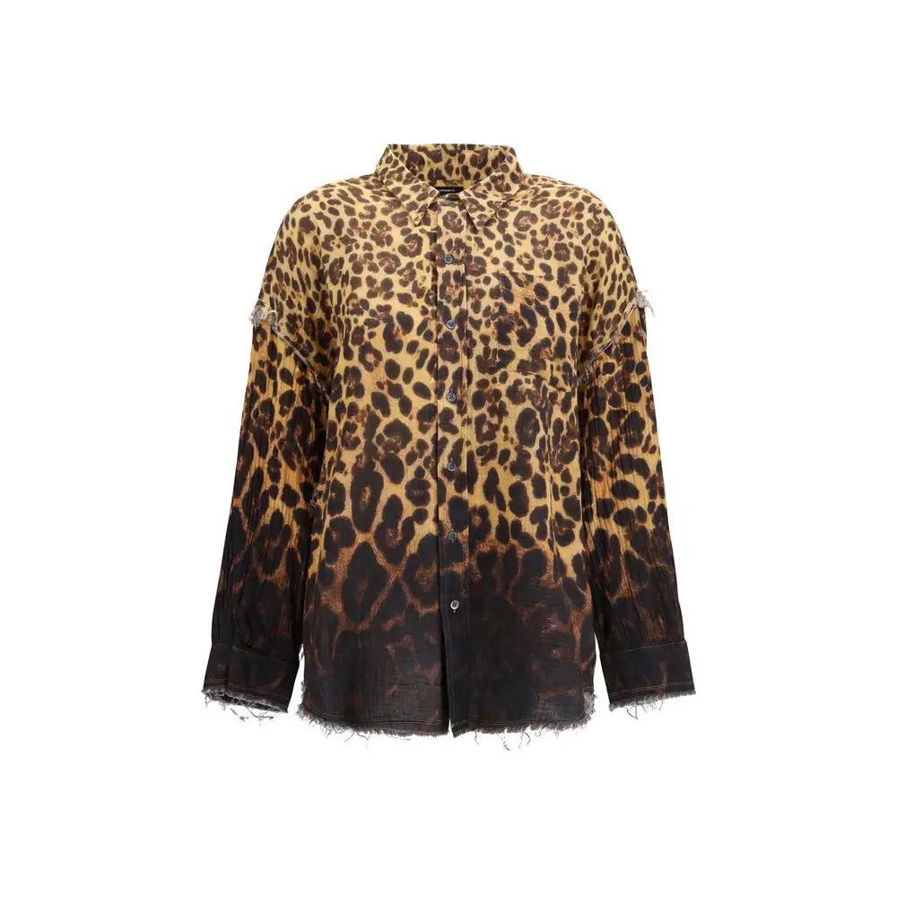 R13 Sample Sale | R13 Brown Denim Shirt - | Designer outlet