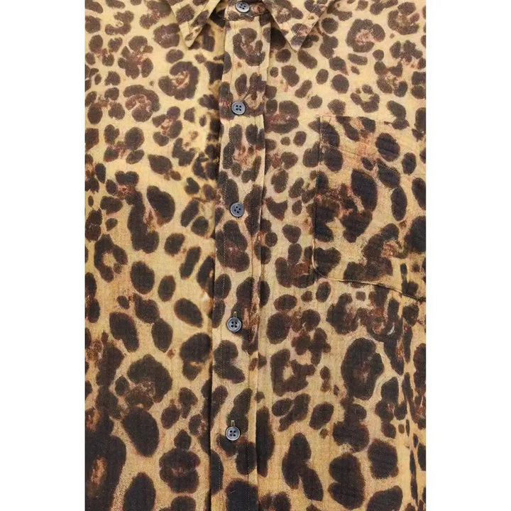 R13 Sample Sale | R13 Brown Denim Shirt - | Designer outlet