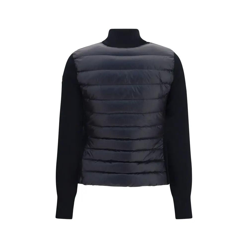 Moncler Sample Sale | Moncler Black Polyamide Cardigan - | Designer outlet
