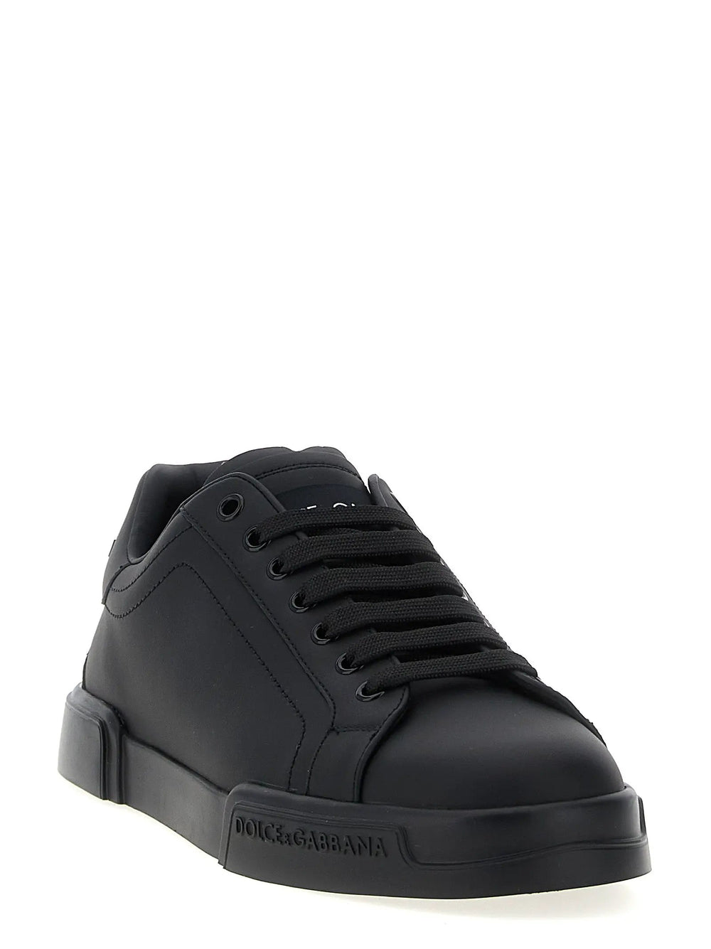 Dolce & Gabbana Sample Sale | Dolce & Gabbana Black Calfskin Low Top Sneakers - | Designer outlet