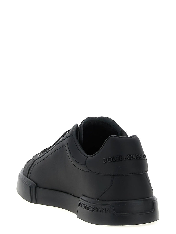 Dolce &amp; Gabbana Sample Sale | Dolce &amp; Gabbana Black Calfskin Low Top Sneakers - | Designer outlet