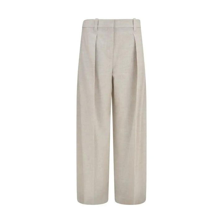 Brunello Cucinelli Sample Sale | Brunello Cucinelli Beige Wool Oves Aries Dress Pants - | Designer outlet