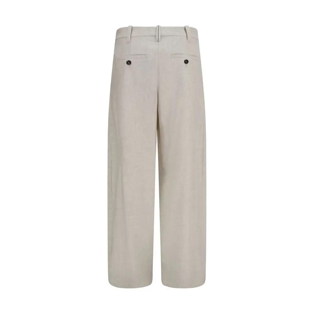 Brunello Cucinelli Sample Sale | Brunello Cucinelli Beige Wool Oves Aries Dress Pants - | Designer outlet