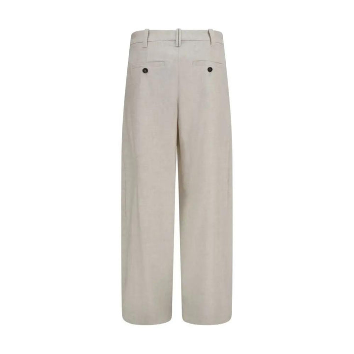 Brunello Cucinelli Sample Sale | Brunello Cucinelli Beige Wool Oves Aries Dress Pants - | Designer outlet