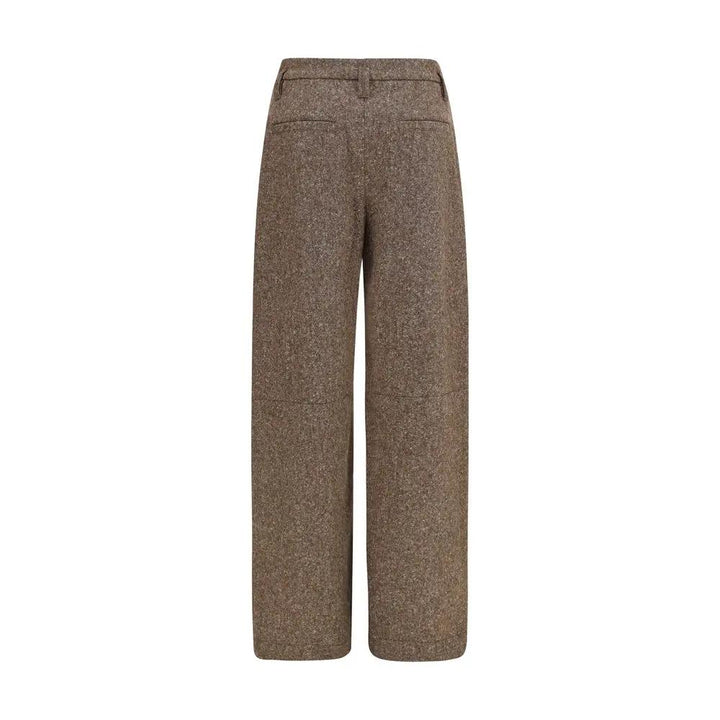 Brunello Cucinelli Sample Sale | Brunello Cucinelli Brown Wool Oves Aries Casual Pants - | Designer outlet