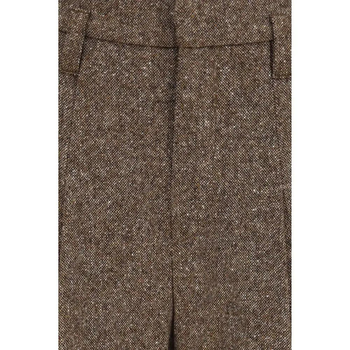 Brunello Cucinelli Sample Sale | Brunello Cucinelli Brown Wool Oves Aries Casual Pants - | Designer outlet