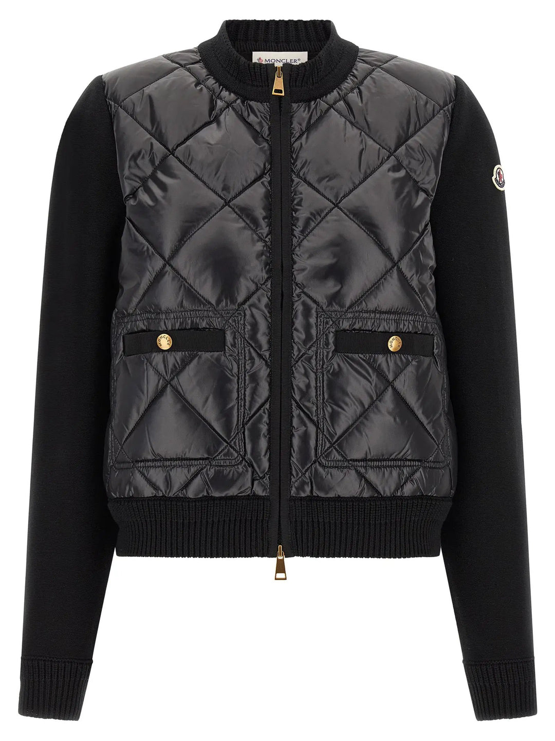 Moncler Sample Sale | Moncler Black Polyamide Cardigan - | Designer outlet